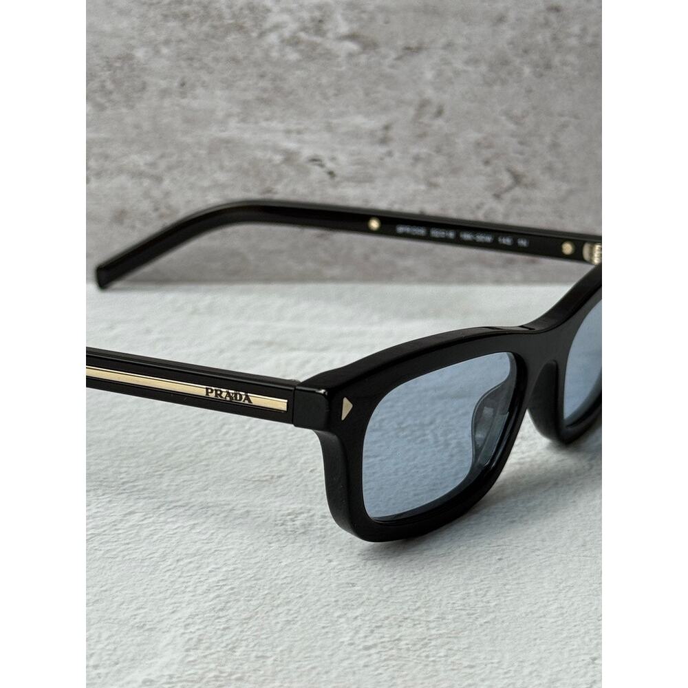 NEW Prada PR D05S Sunglasses in Black Blue Lens $524 - Picture 5 of 6
